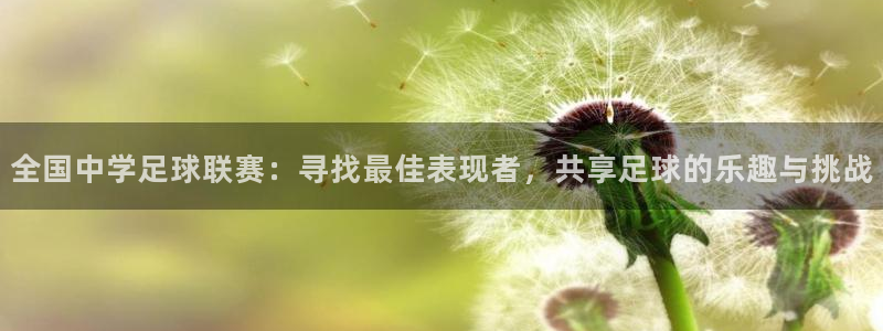  全国中学足球联赛：寻找最佳表现者，共享足球的乐趣与挑战